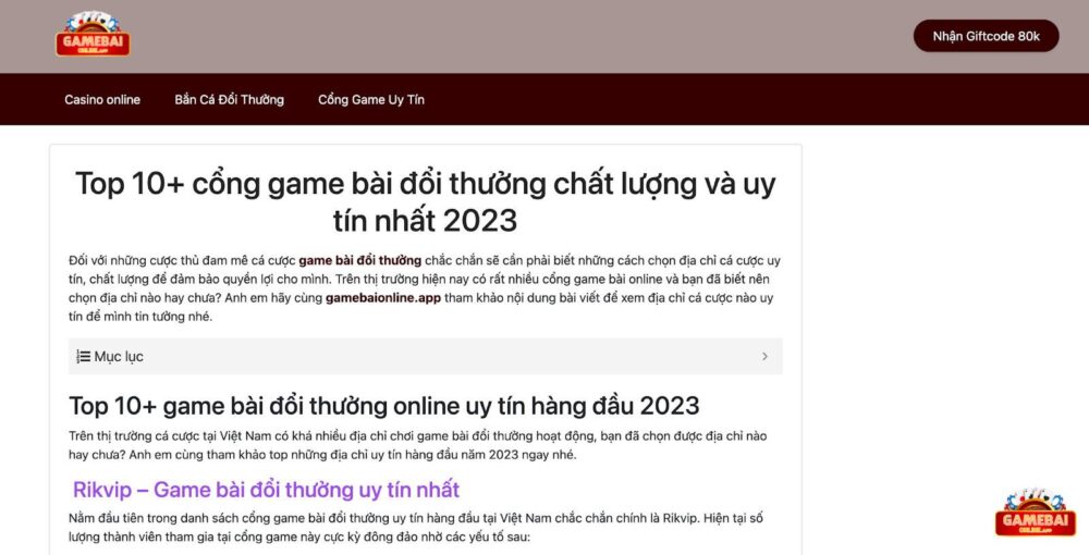 Tiêu chí hoạt động của Game bài đổi thưởng online Việt Nam